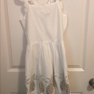 NWT White Gymboree Vacation Pineapple Dress Gold 8